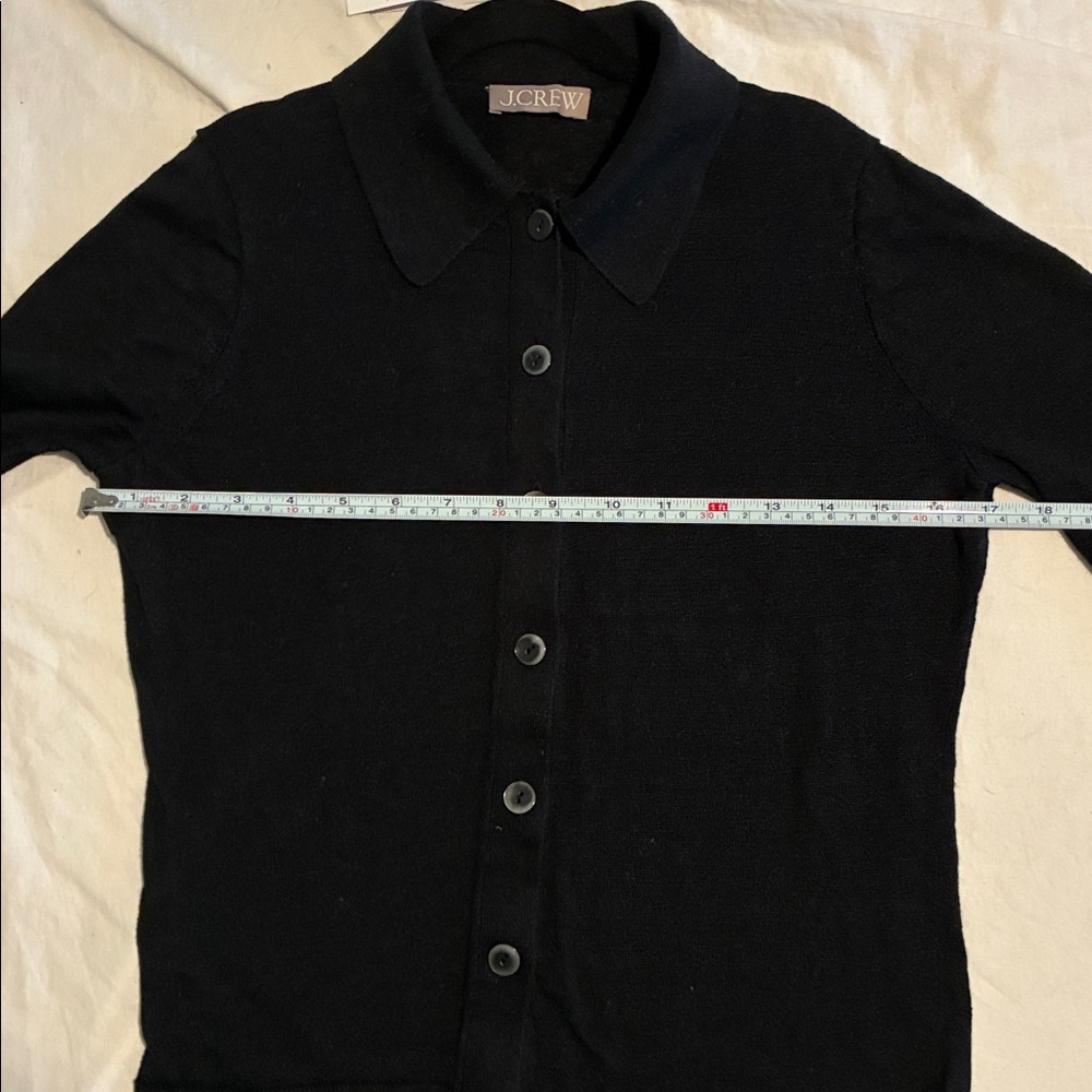 J. Crew Midnight Black Button-Up Sweater - Picture 11 of 12